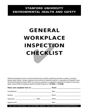 General Workplace Checklist