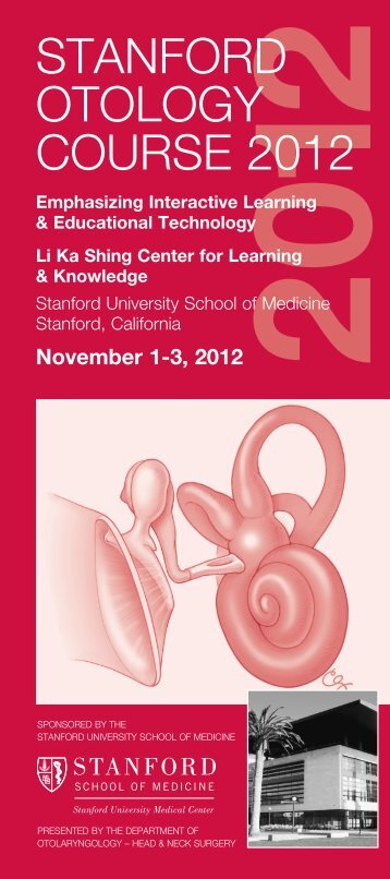 Stanford Otology Course 2012 - Stanford University School of ...