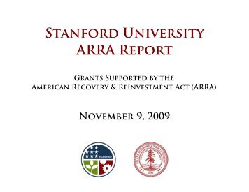 ARRA report_09_09_09.. - Stanford University School of Medicine