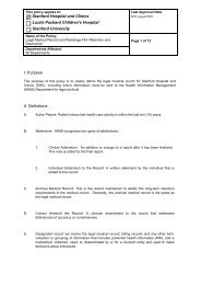 SHC Policy-Legal Medical Records and Radiology Film Retention ...