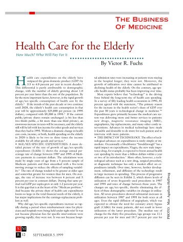 Health Care for the Elderly - Stanford University School of Medicine