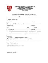 Application (pdf) - Stanford University School of Medicine