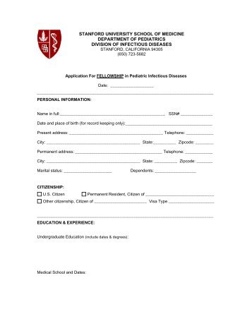 Application (pdf) - Stanford University School of Medicine