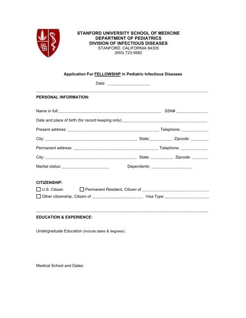 stanford application example