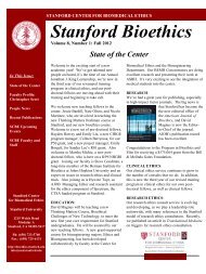 Newsletter - Stanford University School of Medicine