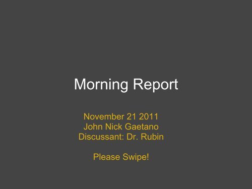 Morning Report