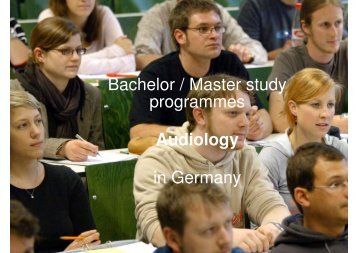 Bachelor / Master study programmes Audiology in ... - Medical Physics