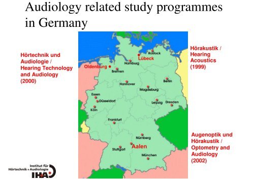 Bachelor / Master study programmes Audiology in ... - Medical Physics