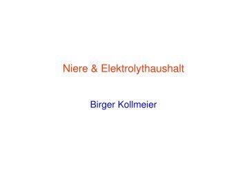 Niere & Elektrolythaushalt