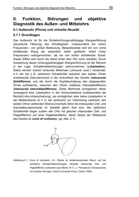 II. Funktion, Störungen und objektive Diagnostik des Außen- und ...