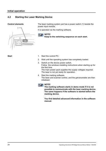 Operating Instructions Dplmagic Marker Dplgenesis ... - ACI Laser