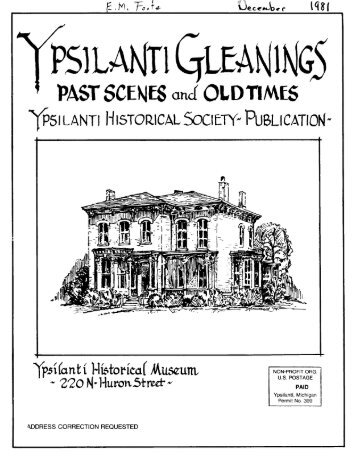 ypsilanti historical society- publication! - Ann Arbor District Library