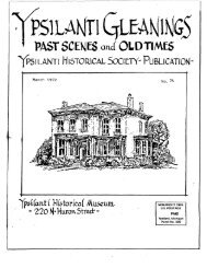 ypsilanti historical society- publication - Ann Arbor District Library