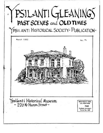 ypsilanti historical society- publication - Ann Arbor District Library