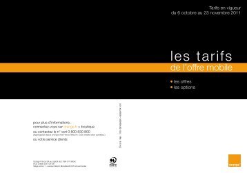 les tarifs - Orange