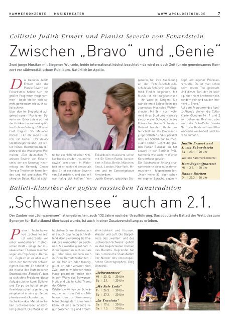 Apollo-Zeitung 12/2009 - APOLLO-Theater Siegen