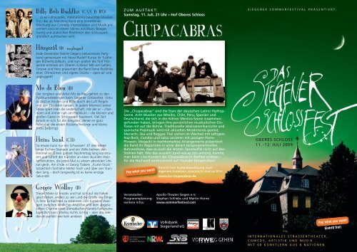 CHUPACABRAS - APOLLO-Theater Siegen