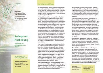 Kolloquium Ausbildung - Gesellschaft Anthroposophischer Ärzte in ...