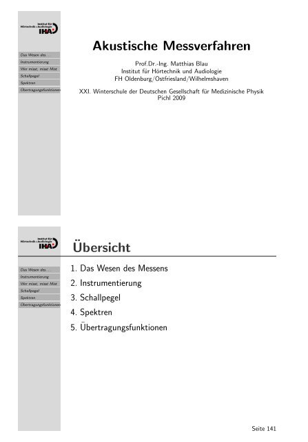 Deutsche Gesellschaft für Audiologie - Universität Oldenburg