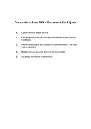 Convocatoria Junta 2004 – Documentación Adjunta - Amadeus