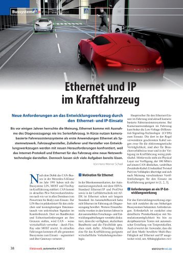 Ethernet und IP im Kraftfahrzeug - Vector