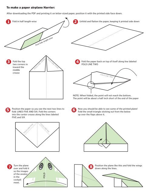 How to Fold the Harrier Origami Paper Airplane : 7 Steps (with