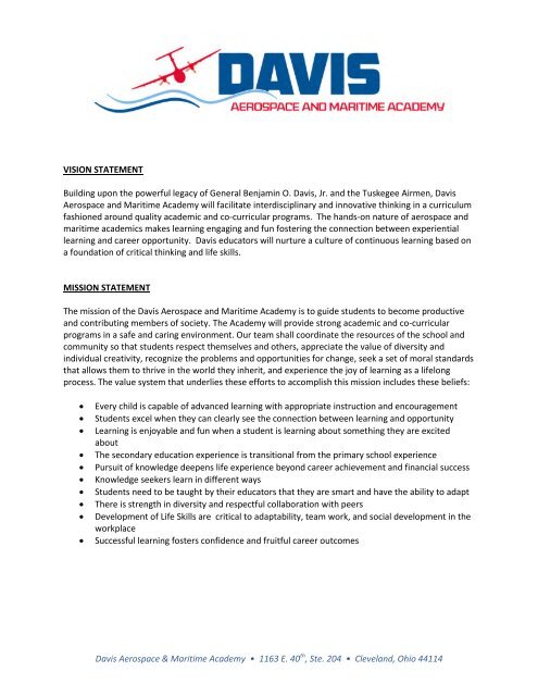 Davis Aerospace & Maritime Academy Brochure.pdf - Cleveland.com
