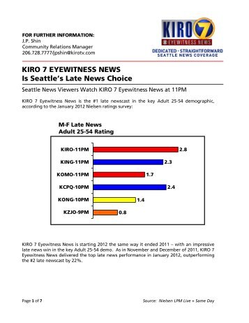 KIRO 7 EYEWITNESS NEWS Is Seattle's Late ... - Cox Media Group