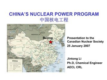 Chinese Nuclear Power Program - media.cns-snc.ca