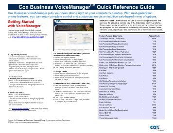 Cox Business VoiceManager puts your desk phone right on your ...