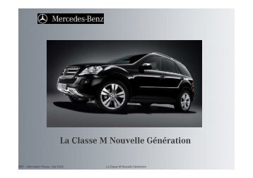 Information gamme Classe ML nouvelle génération - Daimler