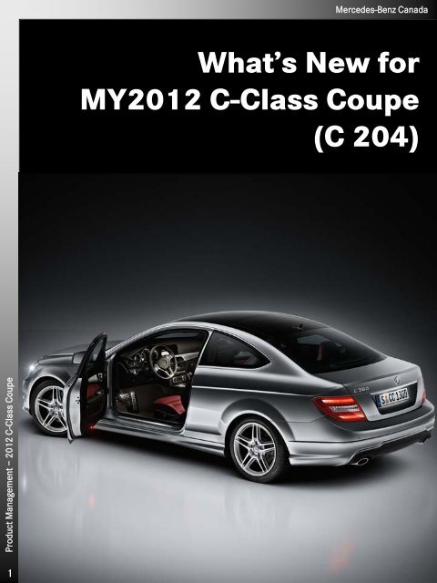 2012 C Class Coupe Technical Data Daimler