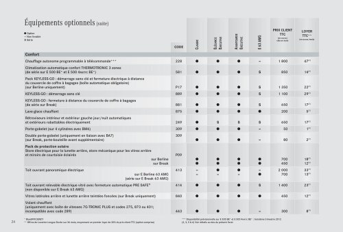 06 - E_Berline et Break_Tarifs - Daimler