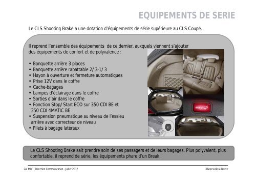 Nouvelle Classe CLS Shooting Brake Gamme et tarifs ... - Daimler