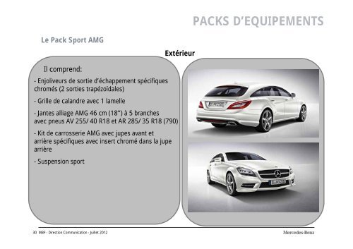 Nouvelle Classe CLS Shooting Brake Gamme et tarifs ... - Daimler