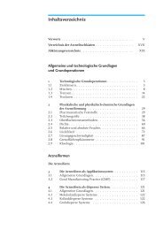 Inhaltsverzeichnis - Deutscher Apotheker Verlag