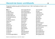 Übersicht der Arznei- und Hilfsstoffe - Deutscher Apotheker Verlag