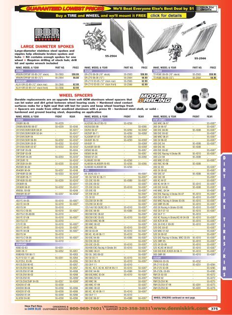 2011 Off Road Catalog: Dirt Bike Tires & Rims