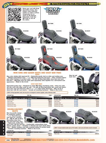 2013 Harley-Davidson Catalog: Seats - Free Catalog Request