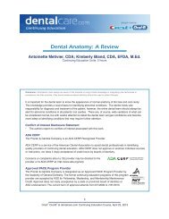 CE 421 - Dental Anatomy: A Review - DentalCare.com