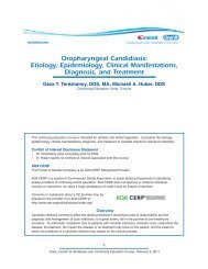 Oropharyngeal Candidiasis: Etiology, Epidemiology, Clinical ...