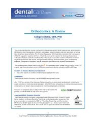 CE 202 - Orthodontics: A Review - DentalCare.com