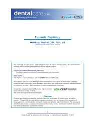 CE 201 - Forensic Dentistry - DentalCare.com