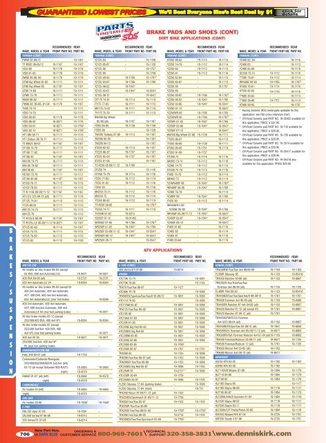 Brake pads and shoes - Free Catalog Request