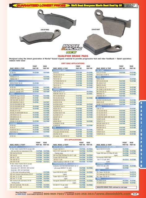 Brake pads and shoes - Free Catalog Request