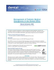 CE 391 - Management of Pediatric Medical ... - DentalCare.com