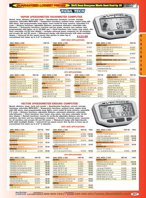 2012 Off Road Catalog: Electrical - Free Catalog Request