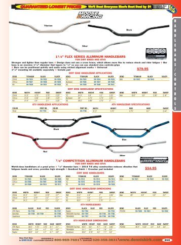 2012 Off Road Catalog: Handlebars/Controls - Free Catalog Request