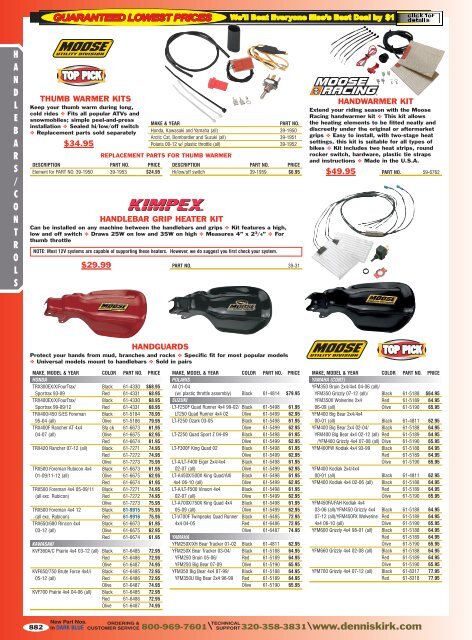 2012 Off Road Catalog: Handlebars/Controls - Free Catalog Request