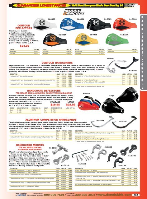 2012 Off Road Catalog: Handlebars/Controls - Free Catalog Request